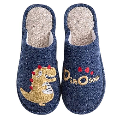 adult dinosaur slippers blue