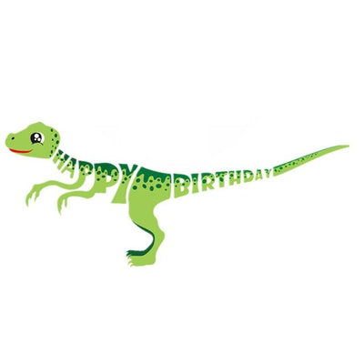 dinosaur happy birthday banner