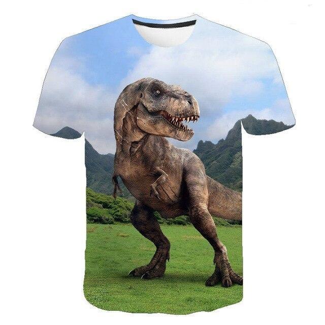 t rex shirt in landscape