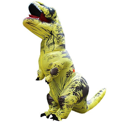 inflatable t rex costume neon green