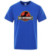 dinosaur shirt no internet blue