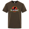 dinosaur shirt no internet brown