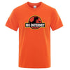 dinosaur shirt no internet orange