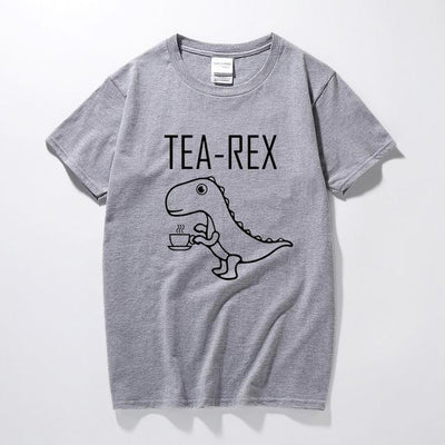 dinosaur t shirt tea rex grey