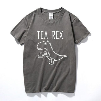 dinosaur t shirt tea rex dark grey