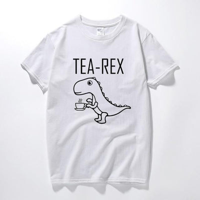 dinosaur t shirt tea rex white