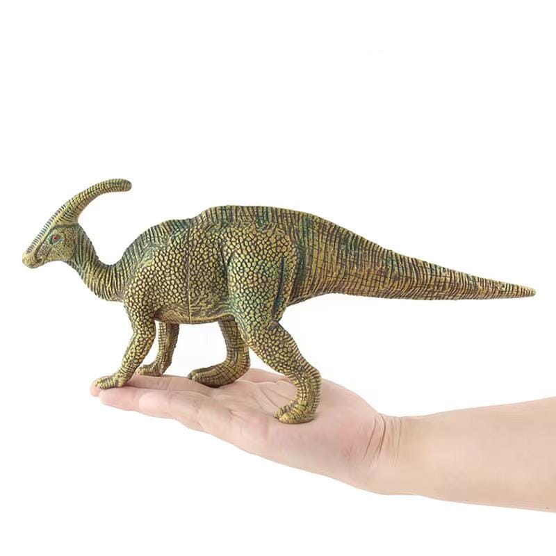 parasaurolophus figure green with hand