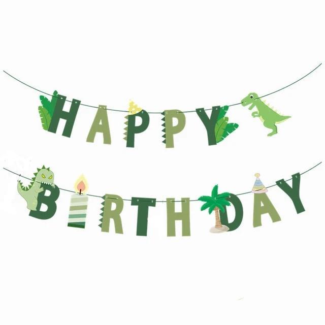 dinosaur happy birthday banner 2