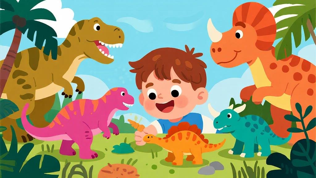 Best dinosaur toys for 5 year olds with colorful T-Rex and triceratops action figures for imaginative play