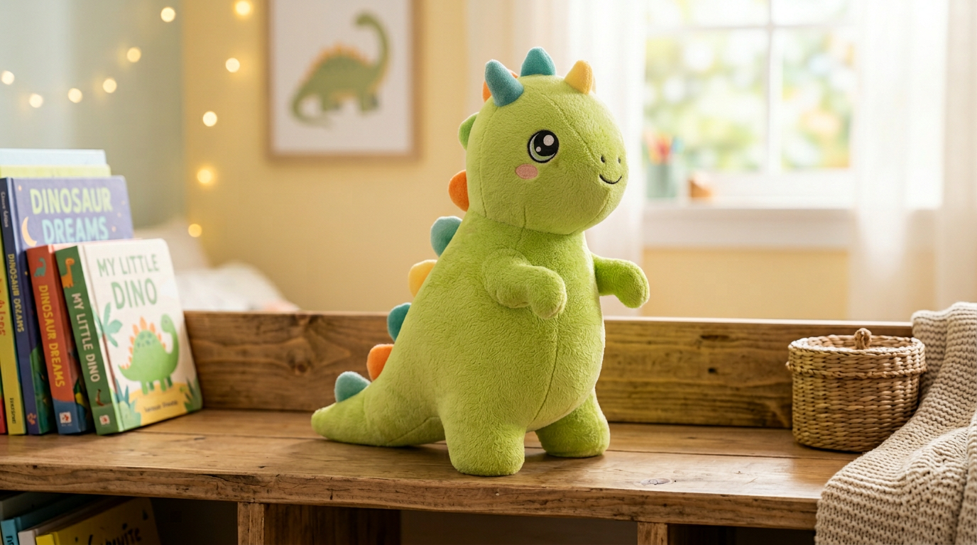 Peluche dinosaure mignonne et câline – jouet doux pour enfant