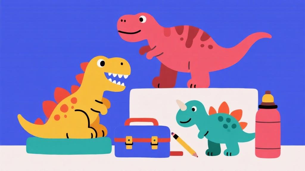 Best dinosaur backpacks and school supplies for kids with T-Rex backpack triceratops lunch box and dino pencil case