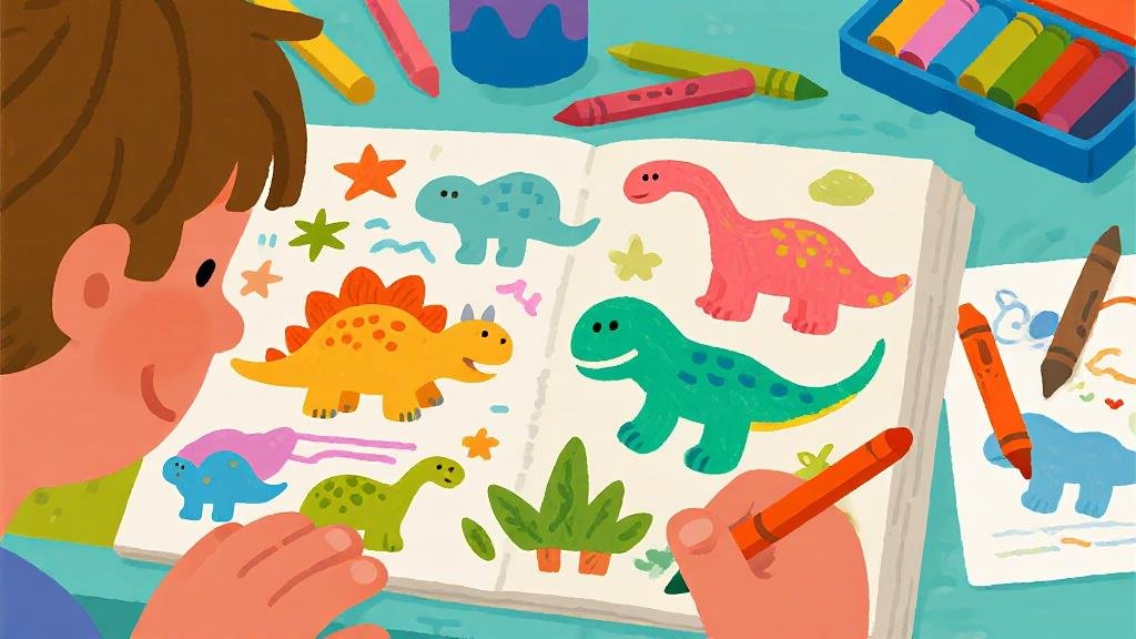 Best dinosaur coloring books art kits and craft toys for kids with stegosaurus and brachiosaurus drawings