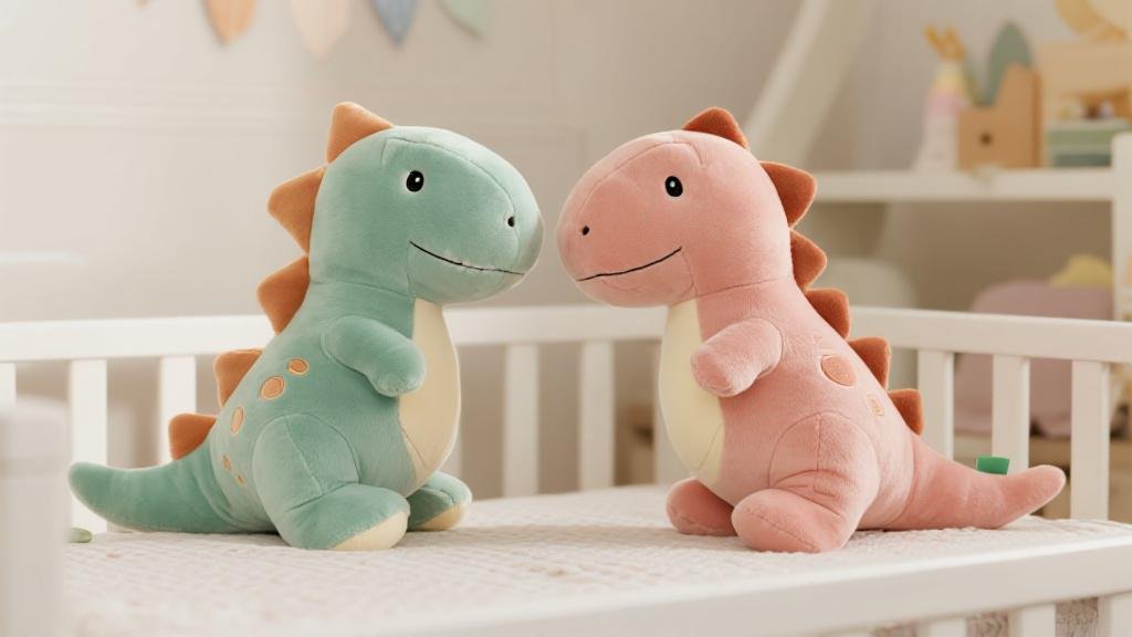 Coussin peluche dinosaure décoration chambre bébé nurserie sécurisé