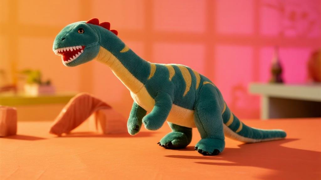 Peluche dinosaure Tanystropheus au long cou – jouet en peluche original pour enfant