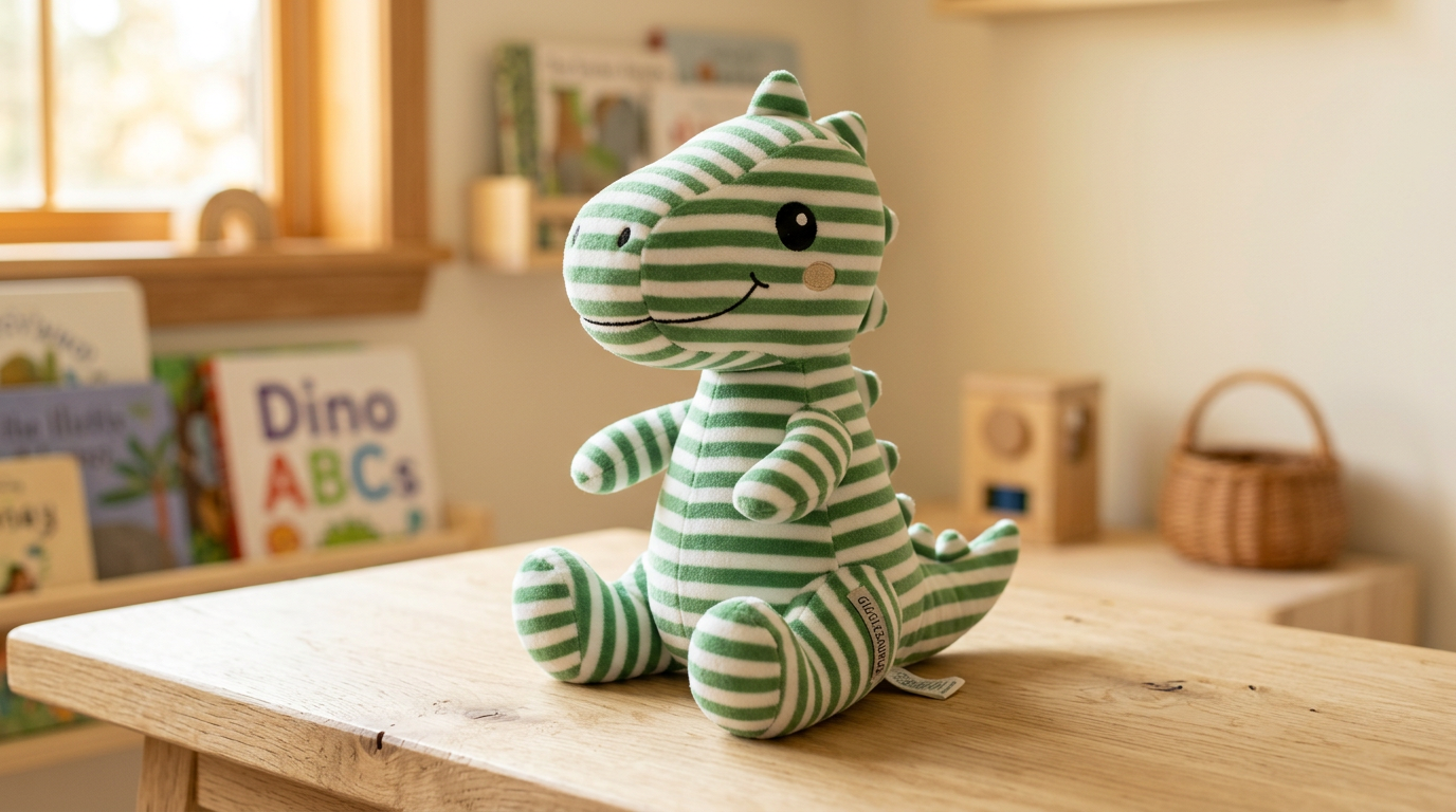 Peluche dinosaure à rayures – jouet en peluche original T-Rex rayé pour enfant