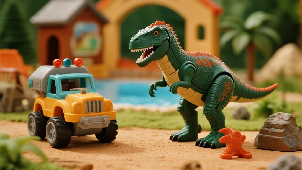 Fun dinosaur toys for 6 year olds with action figures and STEM building sets