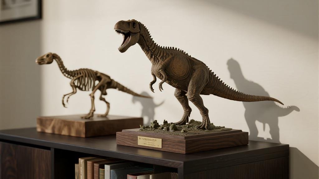 Premium dinosaur collectibles for adults with museum-quality T-Rex statue and skeleton model