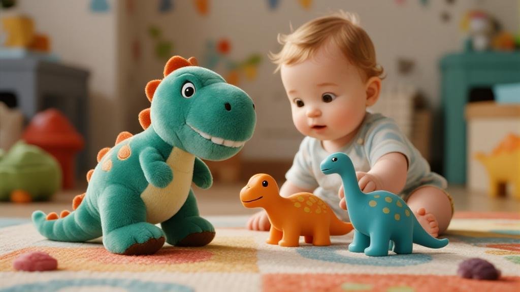 Best dinosaur toys for toddlers and babies safe soft plush T-Rex and chunky dino figures for ages 0-3