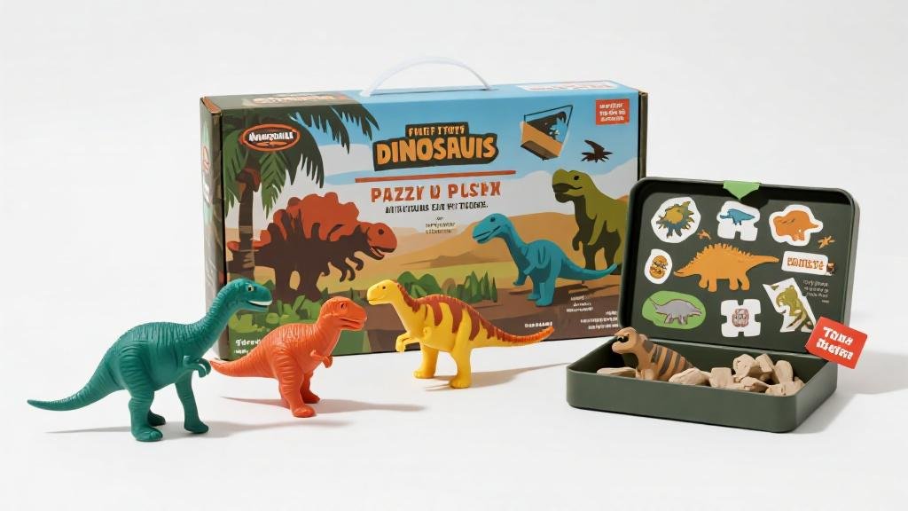 Affordable dinosaur toys under 10 dollars with mini figurines puzzles and stickers