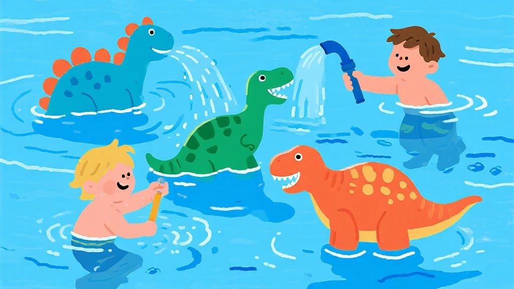 Best dinosaur water toys for pool bath and sprinkler fun with floating T-Rex and dino bath toys for kids
