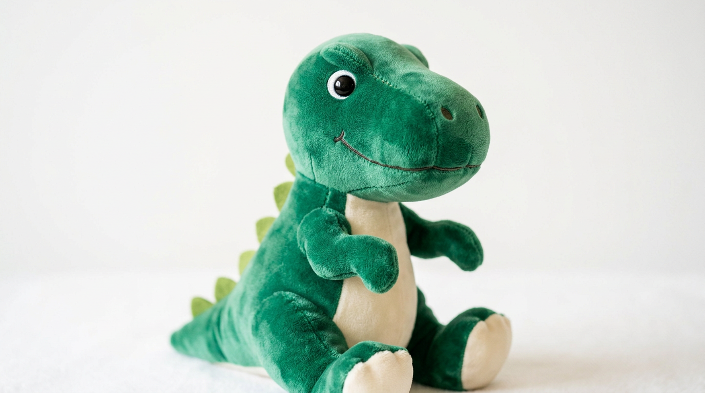 Peluche dinosaure verte ultra douce – jouet T-Rex en velours pour enfant