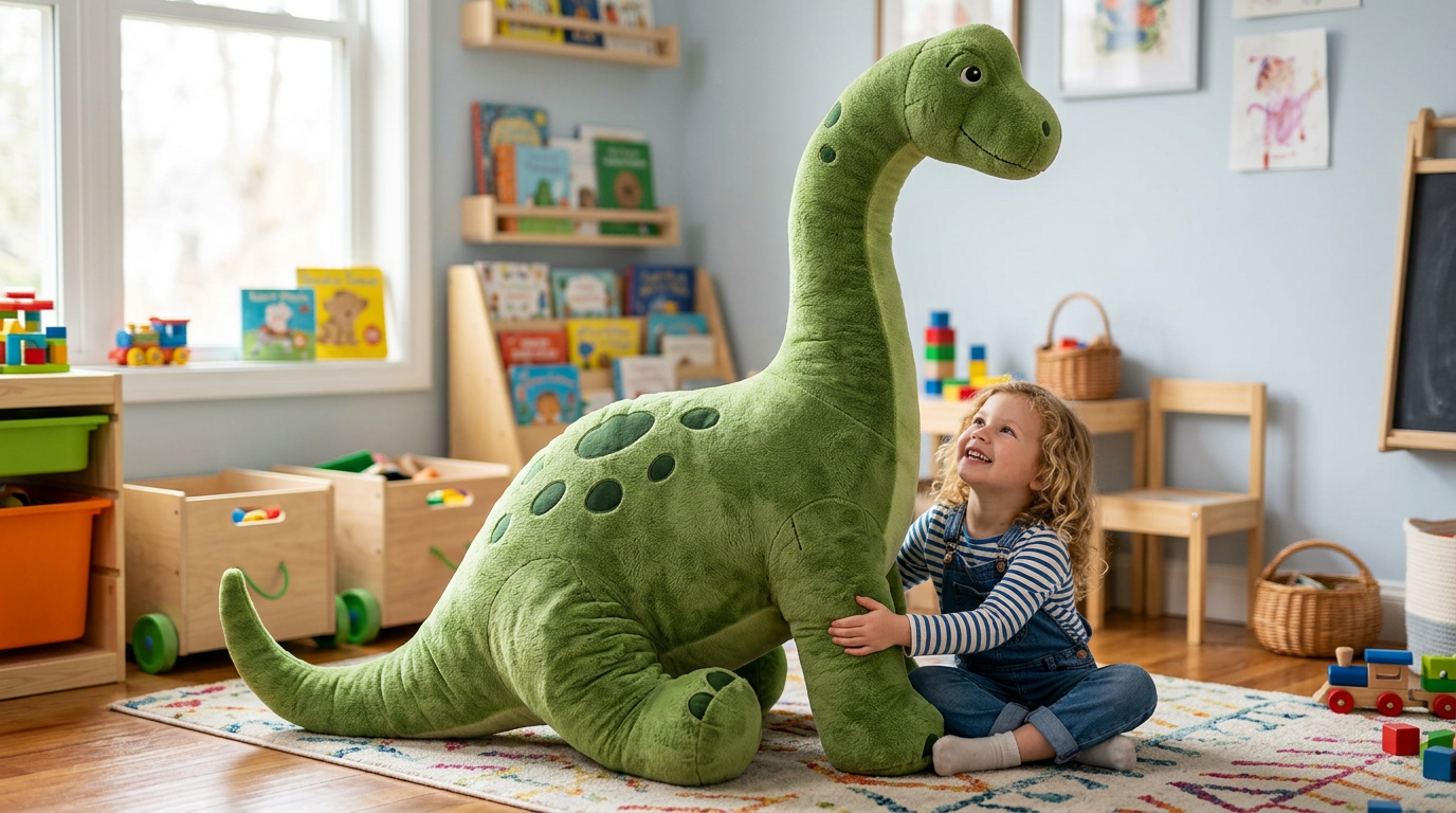 Grande peluche dinosaure brachiosaurus – jouet en peluche géant pour enfant