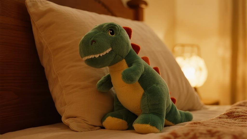 Petite peluche dinosaure doudou pour dormir compagnon de nuit enfant