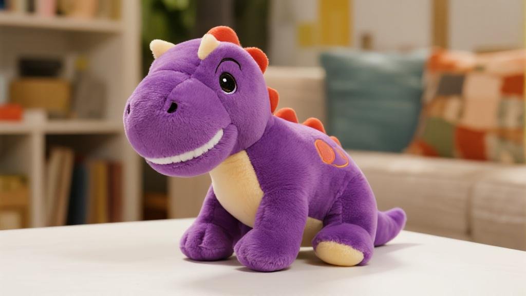 Peluche dinosaure violette douce jouet en peluche coloré enfant
