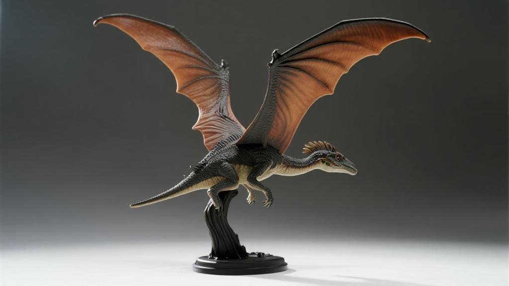 Figurine Quetzalcoatlus ptérosaure géant envergure ailes reptile volant