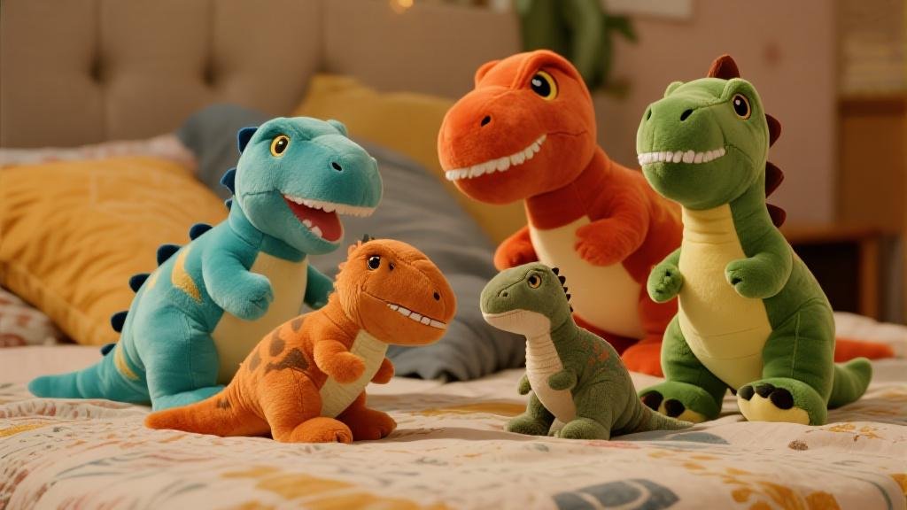 Unique dinosaur plush toys collection nugget plush weighted stuffed T-Rex and cuddly velociraptor