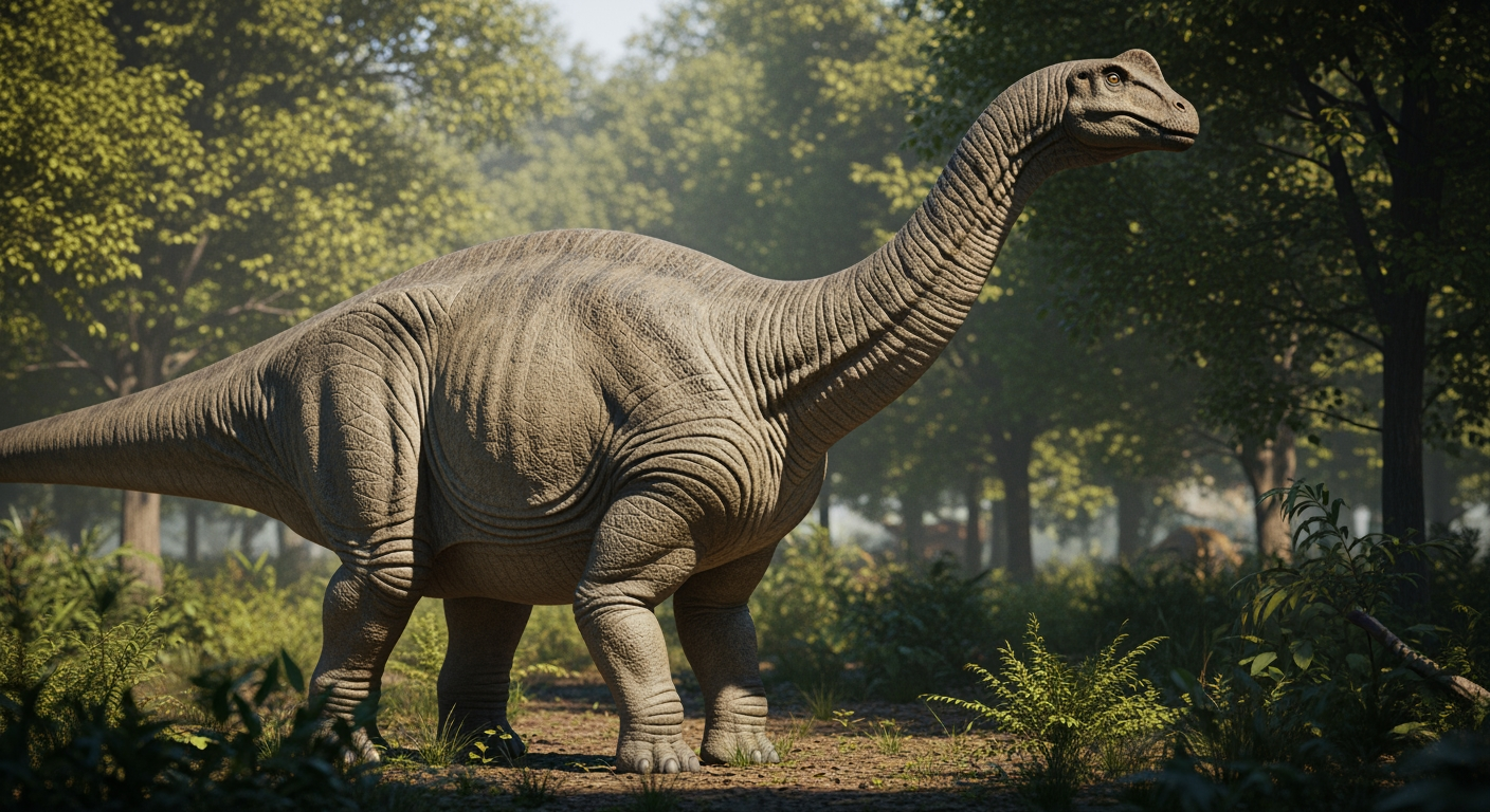 Paleo-art of Camarasaurus, a stocky long-necked sauropod