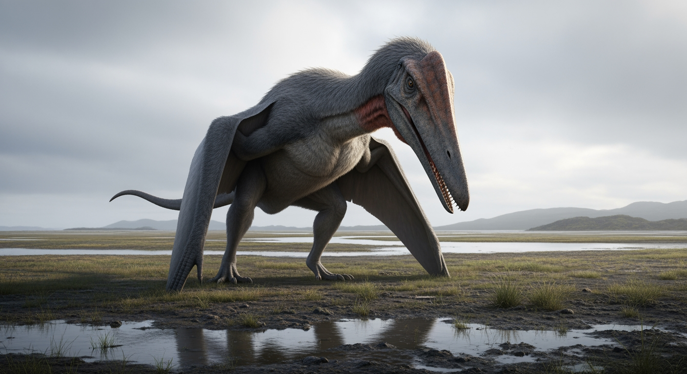 Paleo-art of Hatzegopteryx, a massive robust pterosaur