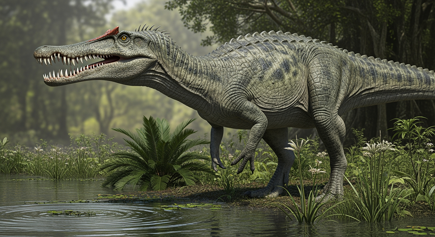 Paleo-art of Irritator, a spinosaurid dinosaur with a long snout