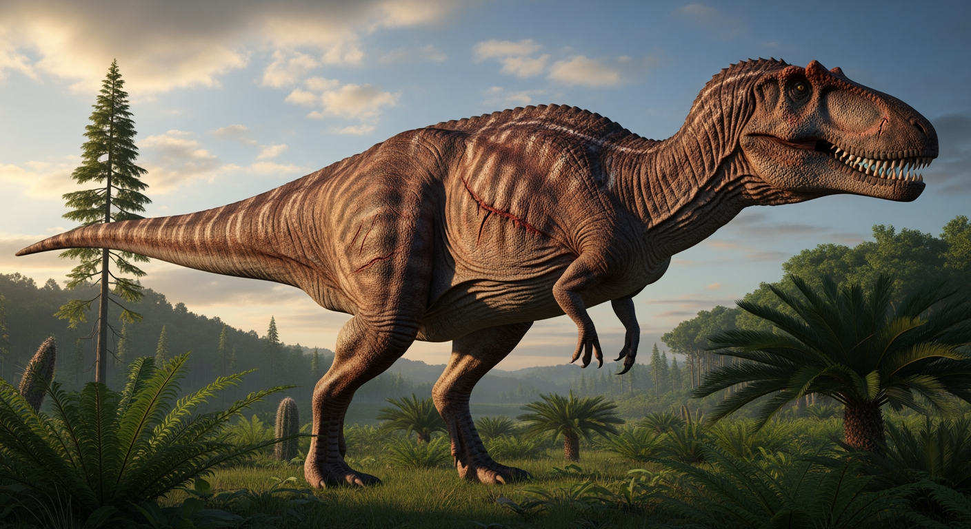Paleo-art of Mapusaurus, a giant carnivorous dinosaur