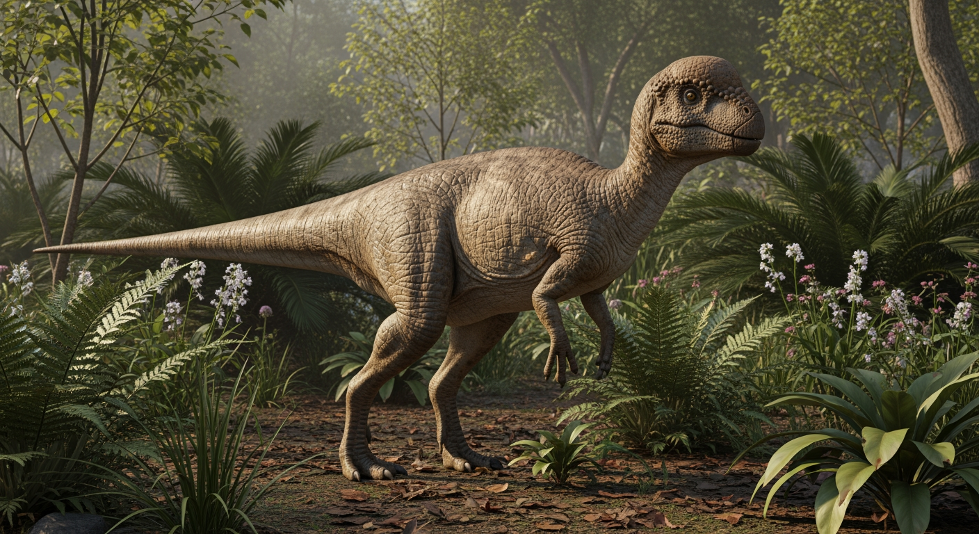 Paleo-art of Micropachycephalosaurus, a tiny dome-headed dinosaur