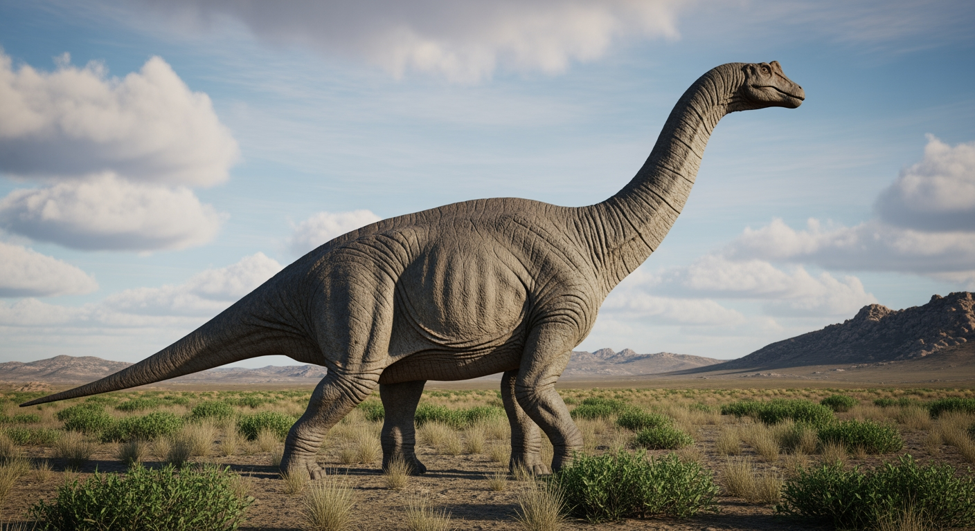 Paleo-art of Opisthocoelicaudia, a titanosaur sauropod dinosaur