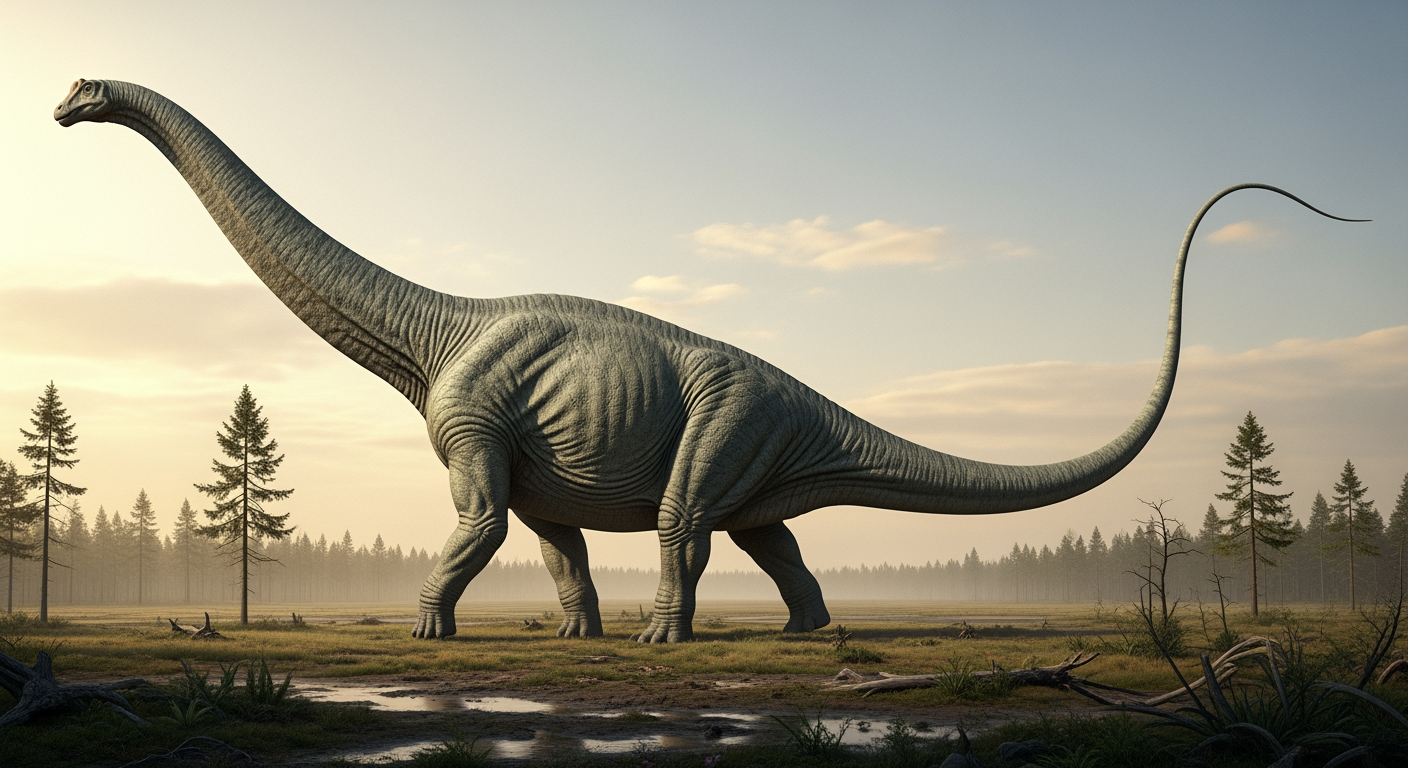Paleo-art of Supersaurus, a giant long-necked sauropod dinosaur