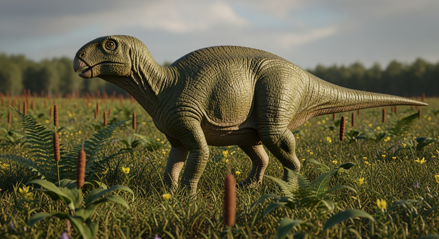 Paleo-art of Thescelosaurus, a small ornithopod dinosaur